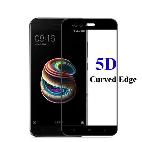محافظ صفحه نمایش شیشه ای تمام صفحه و خمیده تمام چسب مناسب Xiaomi Mi A1/5X