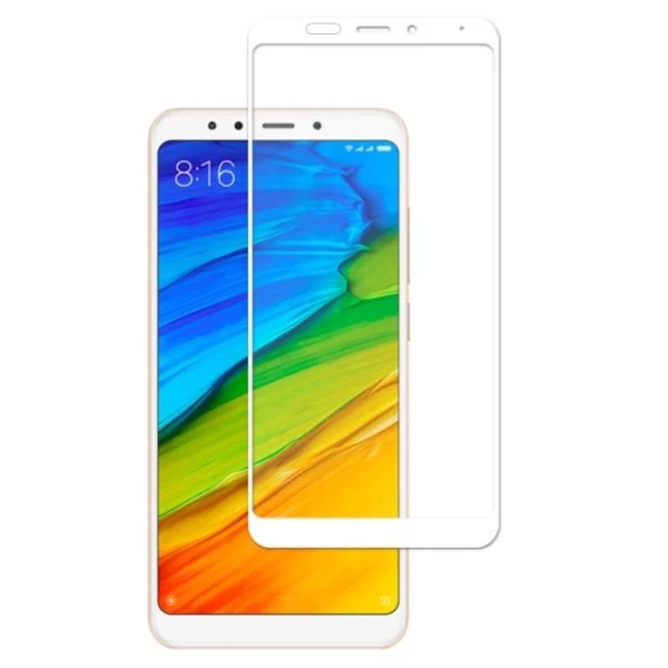 محافظ صفحه نمایش شیشه ای تمام صفحه و خمیده تمام چسب مناسب Xiaomi Redmi 5 Plus