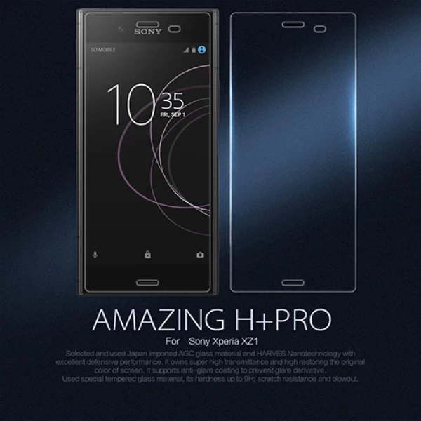 محافظ صفحه نمایش شیشه ای نیلکین سونی Nillkin H+ Pro Glass Sony Xperia XZ1