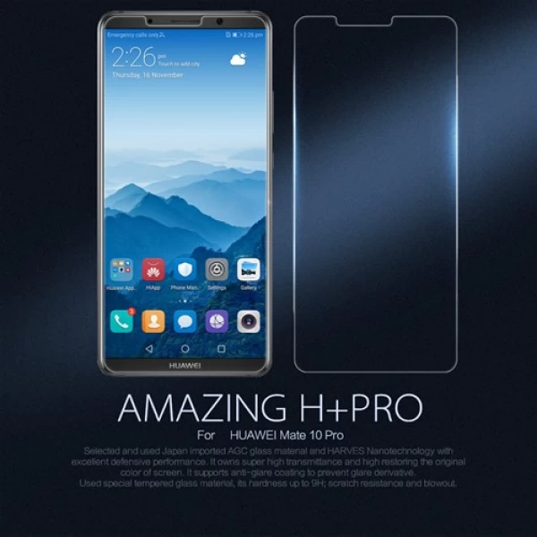 محافظ صفحه نمایش شیشه ای نیلکین هواوی Nillkin H+ Pro Glass Huawei Mate 10 Pro
