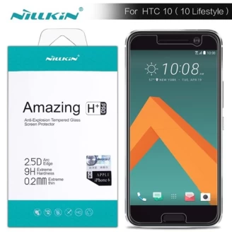 محافظ صفحه نمایش شیشه ای نیلکین H+ Pro Glass HTC 10 LifeStyle