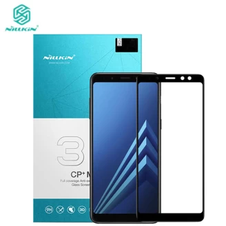محافظ صفحه نمایش شیشه ای تمام صفحه تمام چسب نیلکین Samsung Galaxy A8 Plus Nillkin 3D CP+ Max
