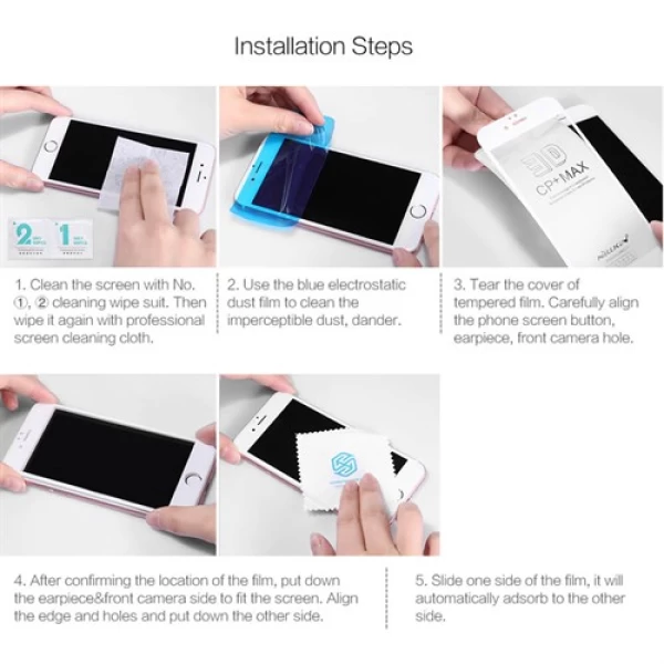 محافظ صفحه نمایش شیشه ای نیلکین سامسونگ Nillkin 3D CP+ Max Samsung Galaxy A8 2018