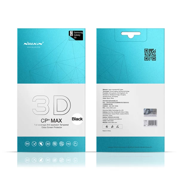 محافظ صفحه نمایش شیشه ای نیلکین سامسونگ Nillkin 3D CP+ Max Samsung Galaxy S9