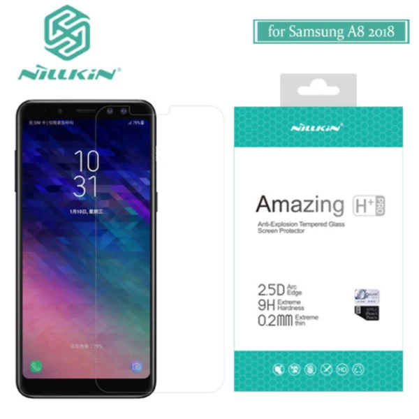 محافظ صفحه نمایش شیشه ای نیلکین سامسونگ Nillkin H+ Pro Glass Samsung Galaxy A8 2018