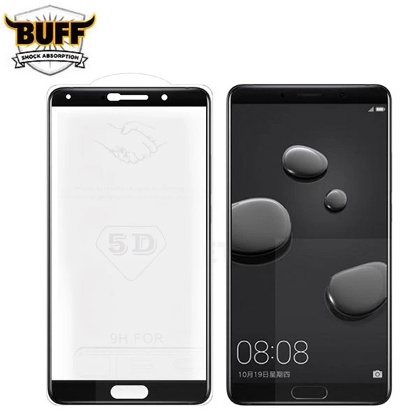 محافظ صفحه نمایش شیشه ای تمام صفحه و خمیده مارک بوف تمام چسب مناسب Huawei Mate 10