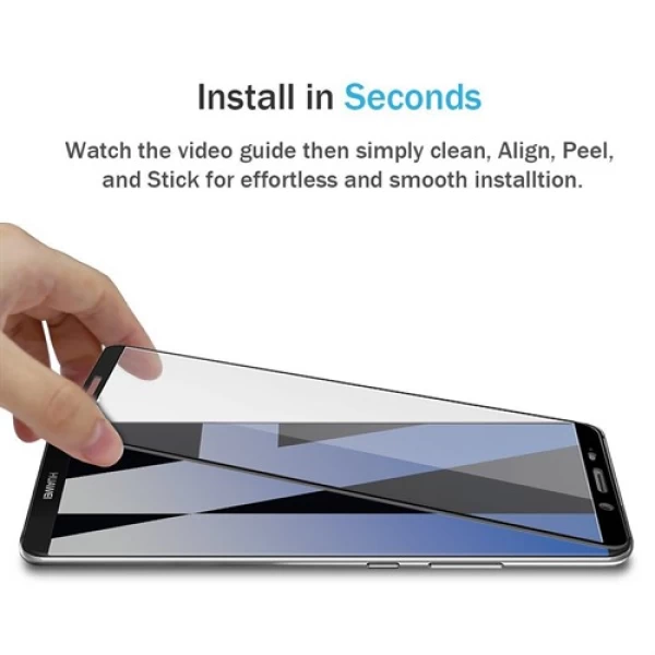 محافظ صفحه نمایش شیشه ای تمام صفحه و خمیده مارک بوف تمام چسب مناسب Huawei Mate 10 Pro