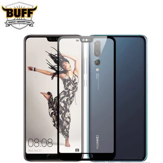 محافظ صفحه شیشه ای تمام صفحه تمام چسب هواوی Buff Nano Screen Huawei P20 Pro Glass