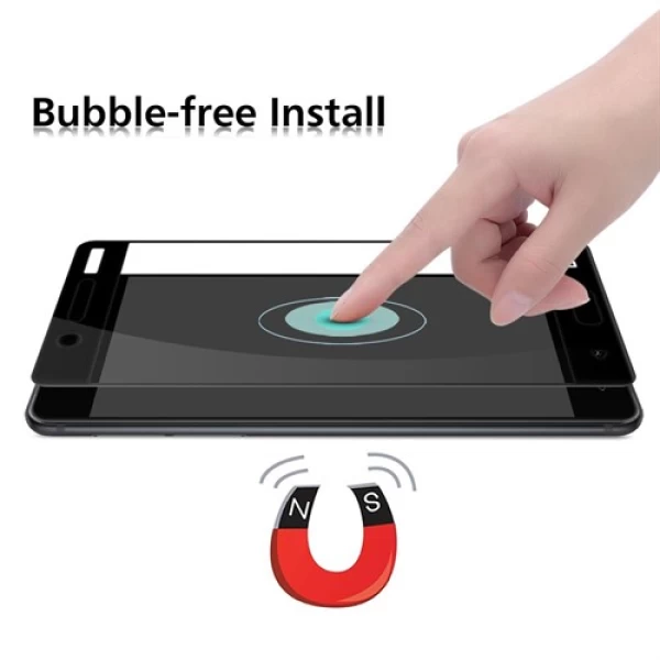 محافظ صفحه نمایش شیشه ای تمام صفحه و خمیده مارک رمو تمام چسب مناسب Nokia 5