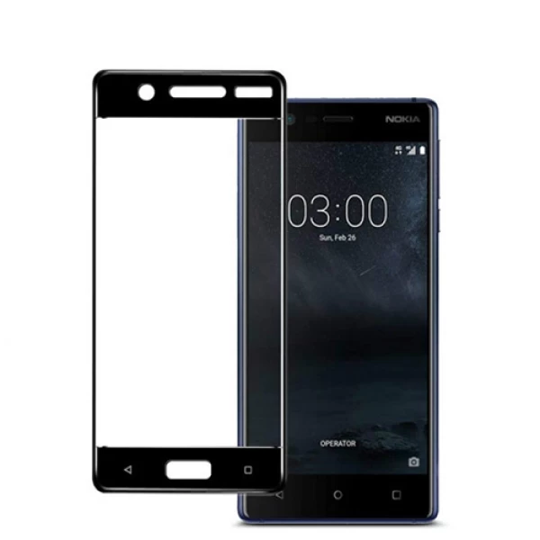 محافظ صفحه نمایش شیشه ای تمام صفحه و خمیده مارک رمو تمام چسب مناسب Nokia 5