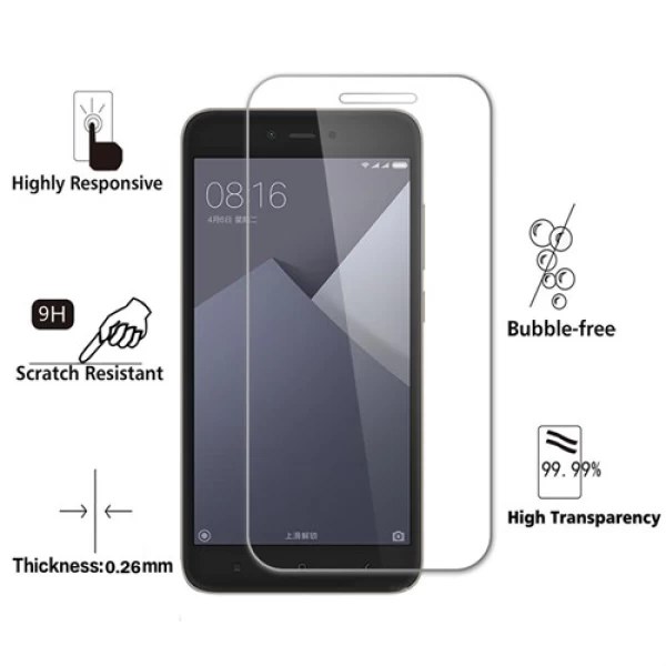 محافظ صفحه نمایش شیشه ای شیائومی Xiaomi Redmi Note 5A