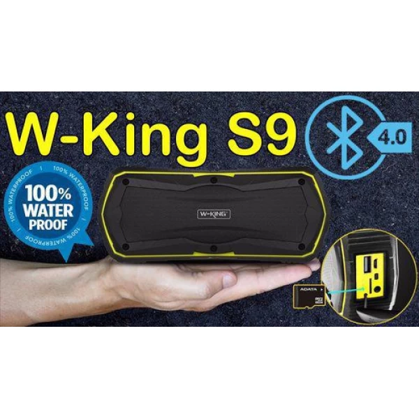 اسپیکر بلوتوث ضدآب و پاوربانک W-King S9